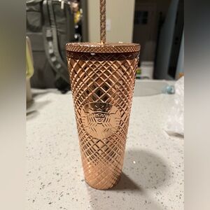Rose Gold Starbucks Cup